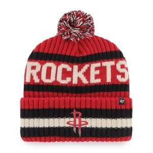 '47 Red Bering Cuffed Knit Hat with Pom Houston Rockets Red OS